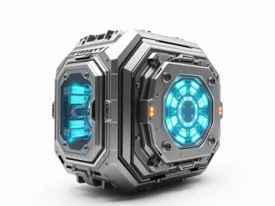 Futuristic SciFi Energy Cube model pack Low-poly 3D model