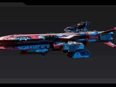 STARSHIPS - Pack07 Low-poly 3D model