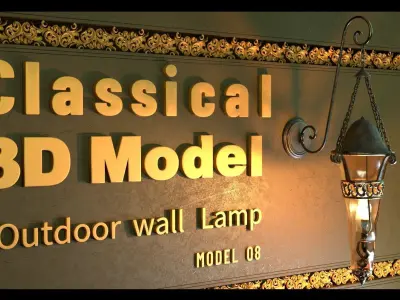 CLASSICAL OUTDOOR WALL LAMP -Model 08- 3D model