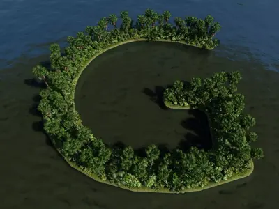 G Alphabet Island 3D model