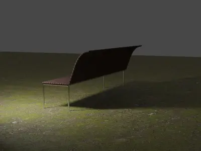 Modern Bench 3D model purchase