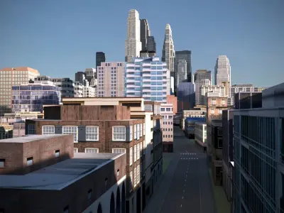 City 18 Low-poly 3D model