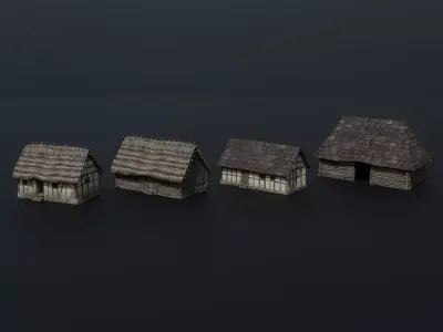 Medieval Houses Pack Free 3D model