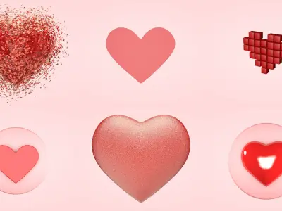 Series of Hearts 3D Model Pack