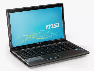MSI CR61 laptop Low-poly 3D model