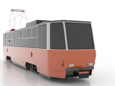 Tatra T6A2SF Low Low-poly 3D model