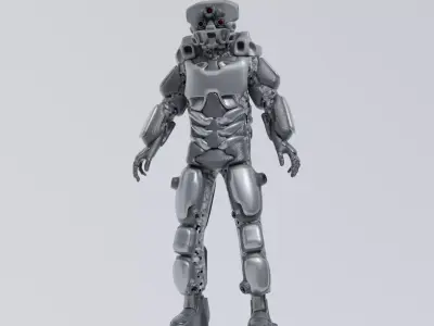 Scifi Soldier - Operator 011 Low-poly 3D model