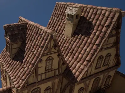 Roof Tiles Kit Low-poly 3D model
