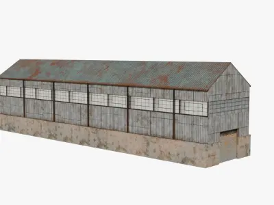 Warehouse 4 Low-poly 3D model purchase
