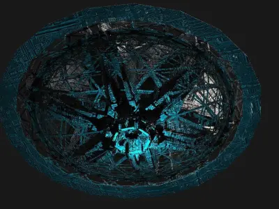 SciFi City Space Deliverance relay  Low-poly 3D model