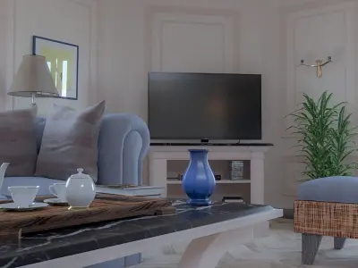 living room  3D model 17