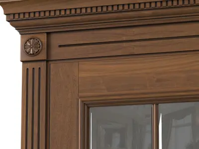  Classic interior door glass 3D model