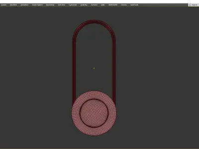 Gong Wall lamp Low-poly 3D model