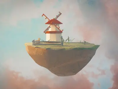 Floating Island 3D model