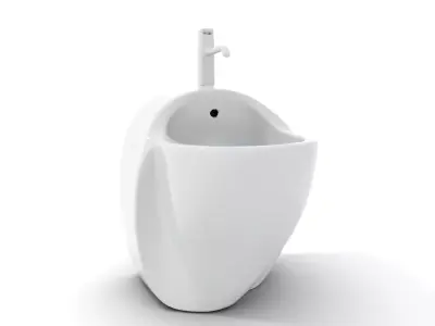 Modern White Urinal model pack Low-poly 3D model