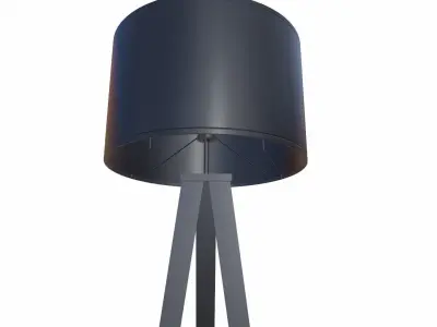 Tripod Floor Lamp Low-poly 3D model