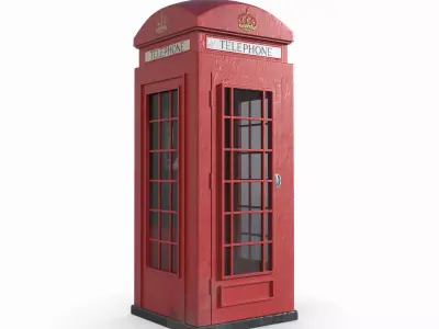 British Red Phone Box 3D model