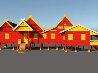 RUMAH TRADISIONAL MELAYU SELANGOR DARUL EHSAN Free 3D print model