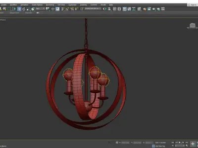 Luna Chandelier Low-poly 3D model