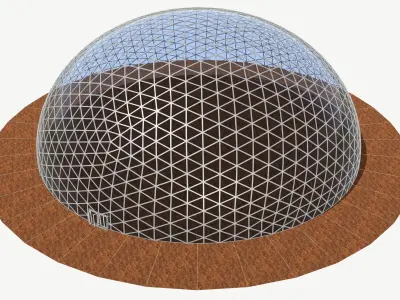 Geodesic dome 3D model