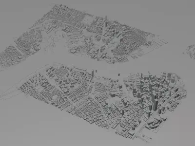 the city map Free low-poly 3D model