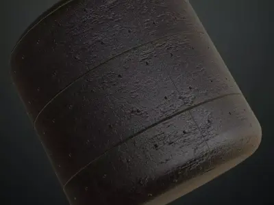 Rustic Weathered Bolted Cast Iron Plate PBR Seamless Texture