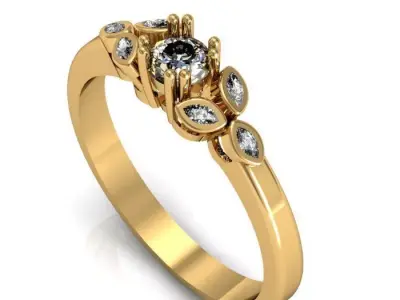 daimond ring 3D print model 26