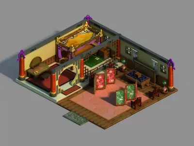 Gang Interior - Wing 03 3D model