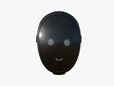 LED Screen Mask - A11 Robot Face - Character Design Low-poly 3D model