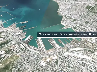 Cityscape Novorossiysk Russia 3D model