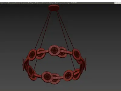 Samiya Chandelier Low-poly 3D model