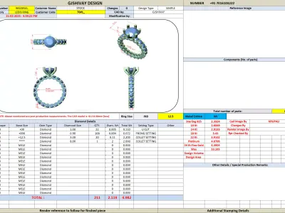 Eternity Solitaire Diamond Ring CAD Luxury Pave Engagement 3D print model