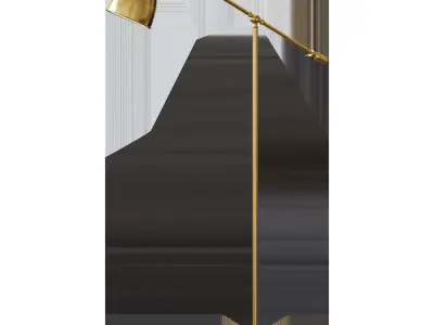 BAROMETER Floor reading luminaire brass 3D model