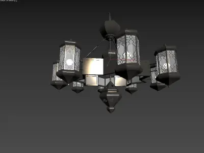 islamic arabic moroccan ceiling light Free low-poly 3D model