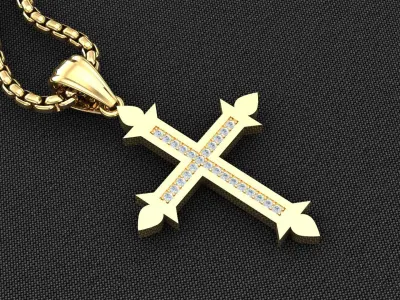 Cross Light Gold 3CP086 3DM STL 3D model