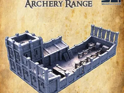 Imperial Archery Range  Tabletop Terrain 28MM 3D print model 3D print model