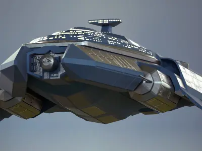 Aurata Class Corvette Low-poly 3D model