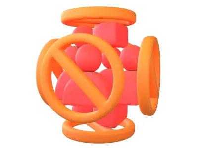 Blocked User Icon V2 006 Low-poly 3D model