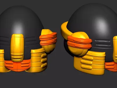 helmet high poly sculpt 3d printable ver 7 3D model 3D model 135