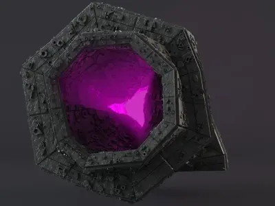 Sci -Fi Shapes - The Gate of Dimensions Low-poly 3D model