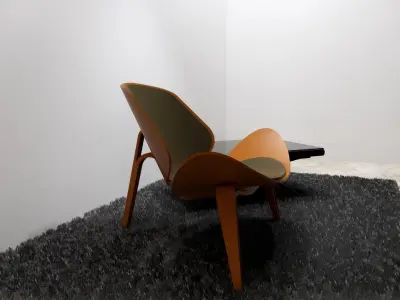 curved chair  3D model