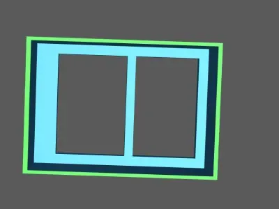 1 -12 scale Window Frame for Dioramas 3D print model