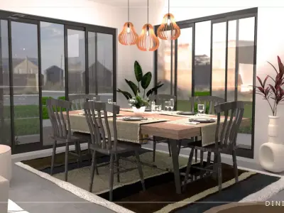 SCANDINAVIAN INTERIOR HOME DESIGN 3D model