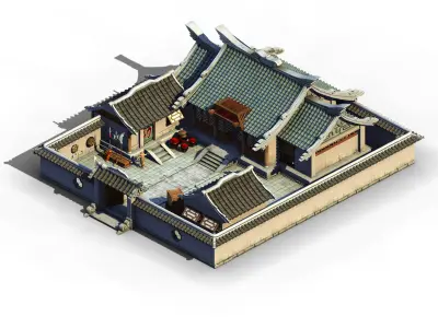 Game River Yang City - Lee catch head home 01 3D model