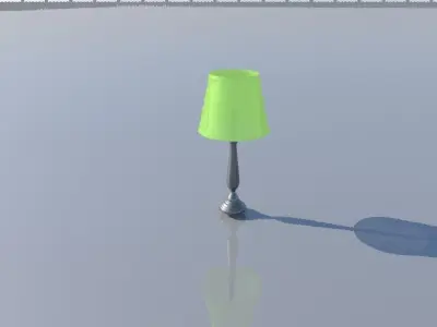 low poly lamp on table Low-poly 3D model