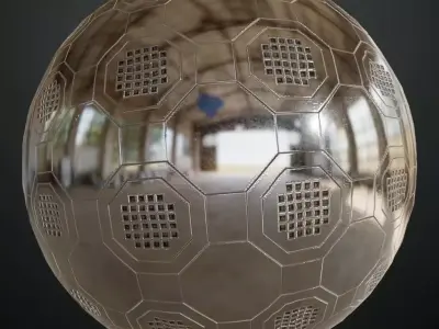 Silver Awesome Metal Surface PBR Seamless Texture