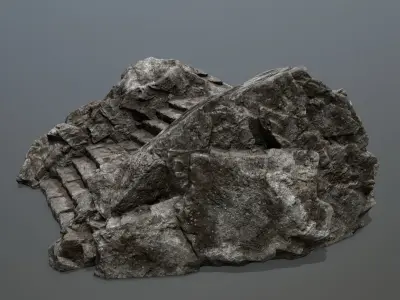 Rock  Gate Low-poly 3D model 4