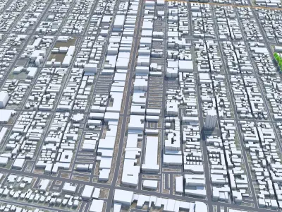 Huntington Park California USA Low-poly 3D model