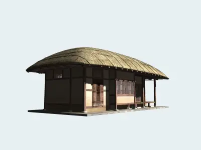 Thatched House V01 KOREA 3D model