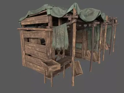 Oldshop Low-poly 3D model